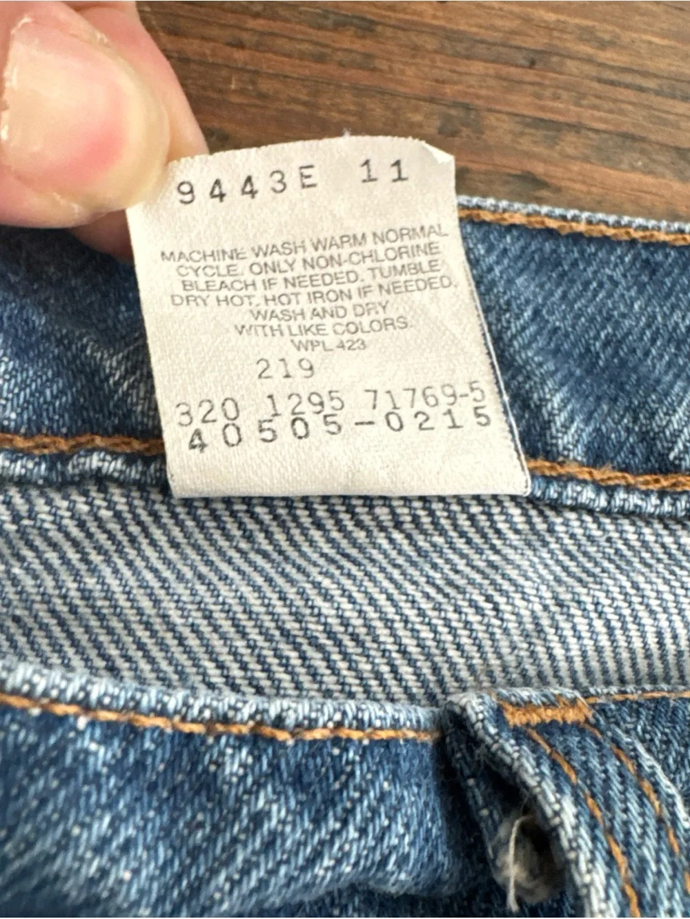 Levis 505 Men 40x30 Orange Tab Vintage Regular Fit Straight Leg Medium Wash Jean